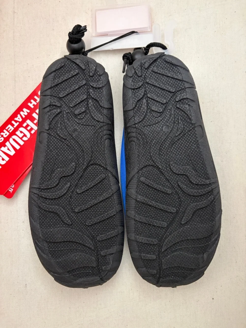 Lifeguard Kids Blue & Black Water Shoes Size 5-6 Little Boy Kid NWT Pool Beach